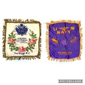 WWII US Navy Sister Pillow Case Covers Set